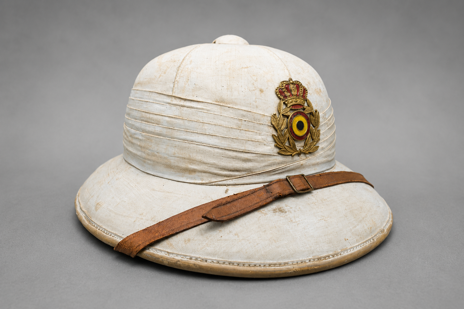 ChatGPT Image 9 mei 2026, 17_09_12 Belgian Congo / Force Publique Tropical Helmet (Tropenhelm) – ABBL / FN-ZM - Image 1