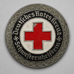 WWII German DRK Schwesterhelferin Badge – Deutsches Rotes Kreuz – Ges. Gesch. Marked
