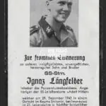 WWII German Waffen-SS Death Card – SS-Sturmmann, LSSAH, KIA Shitomir 1943