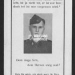 WWII German Waffen-SS Death Card – SS-Rottenführer, KIA Hagenau 1945