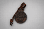WWII German “Eismeerfront 1942–1943” Commemorative Badge / Tinnie with Leather Hanger - Image 2