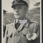 WWII Kriegsmarine Portrait of Ritterkreuzträger Georg Schewe – Commander of U-105