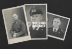 3x Studioportrait of a Panzertruppen soldier