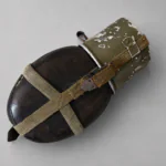 WWII German Coconut Canteen (Kokosnuss Feldflasche) with Cup & Carrier Straps