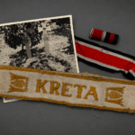 WWII German “Kreta” Cuff Title Grouping with EK II Ribbon & Gebirgsjäger Grave Photograph