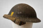 WWII Mk II Camouflaged Steel Helmet “Concrete” Textured Finish – G.S.W. 1941 - REME or BELGIAN FLAG - Image 2