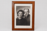 Framed Waffen-SS Portrait Photograph with Wife – Original Period Frame – 36 x 27 cm