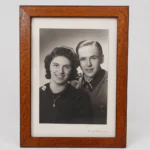 Framed Waffen-SS Portrait Photograph with Wife – Original Period Frame – 36 x 27 cm