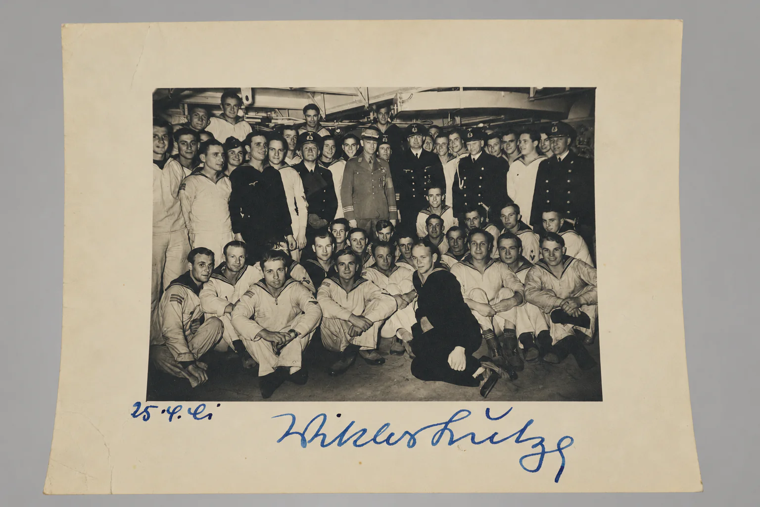 Viktor Lutze Image 14 mei 2026, 19_57_41 Signed Photo of SA Chief Viktor Lutze Visiting Kriegsmarine Crew – Hoffmann Press Photo - Image 1