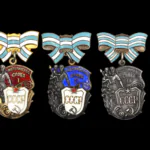 Complete Soviet Order of Maternal Glory Set – 1st, 2nd & 3rd Class – Numbered & Mint Marked USSR Awards