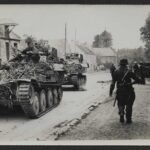 WWII German Press Photo – Panzergrenadiers & Armoured Vehicles Moving Against Allied Normandy Landings – Dated 12.06.1944