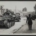 WWII German Press Photo – Panzergrenadiers & Armoured Vehicles Moving Against Allied Normandy Landings – Dated 12.06.1944