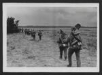 Original WWII German Press Photo – Assault Troop Advancing Near the Orne Estuary, Normandy – Dated 17.06.1944
