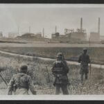 WWII German Press Photo – Reconnaissance Patrol Leaving Strongpoint, Normandy Front – Dated 27.07.1944