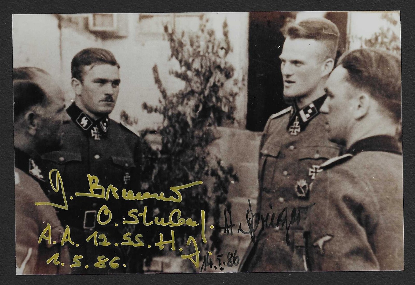Foto_2026-06-19_105060 DOUBLE SIGNED: Gerhard Bremer & Heinrich Springer – “LSSAH” & 12. SS-Panzer-Division “Hitlerjugend” - Image 1
