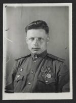 Soviet Officer Portrait – Captain Petro M. Ryabenko – Red Star Recipient, Communications Battalion Commander