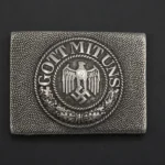 Wehrmacht Heer Aluminium Belt Buckle – “Gott Mit Uns”