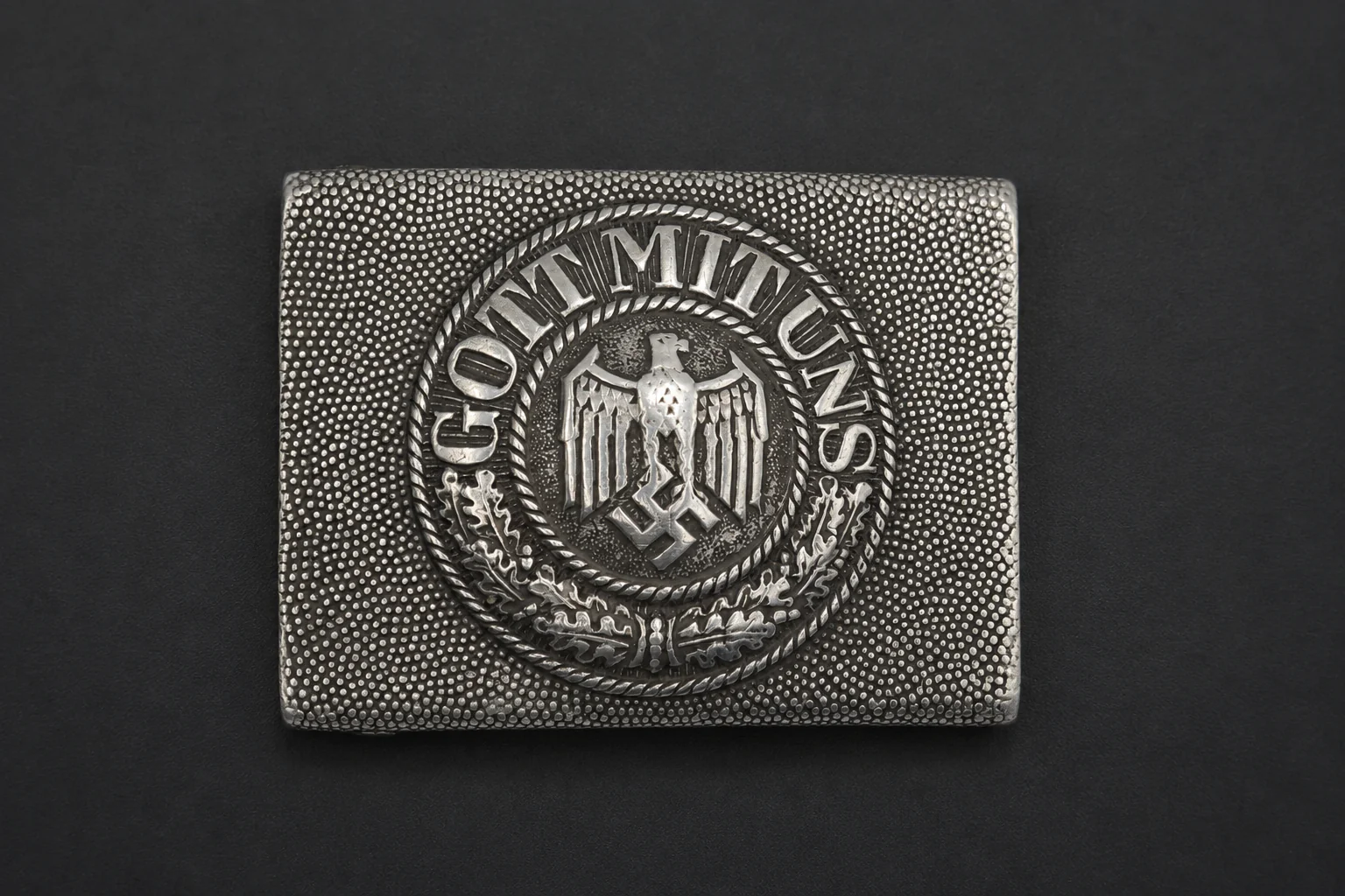 Wehrmacht Heer Aluminium Belt Buckle – “Gott Mit Uns” - Image 1