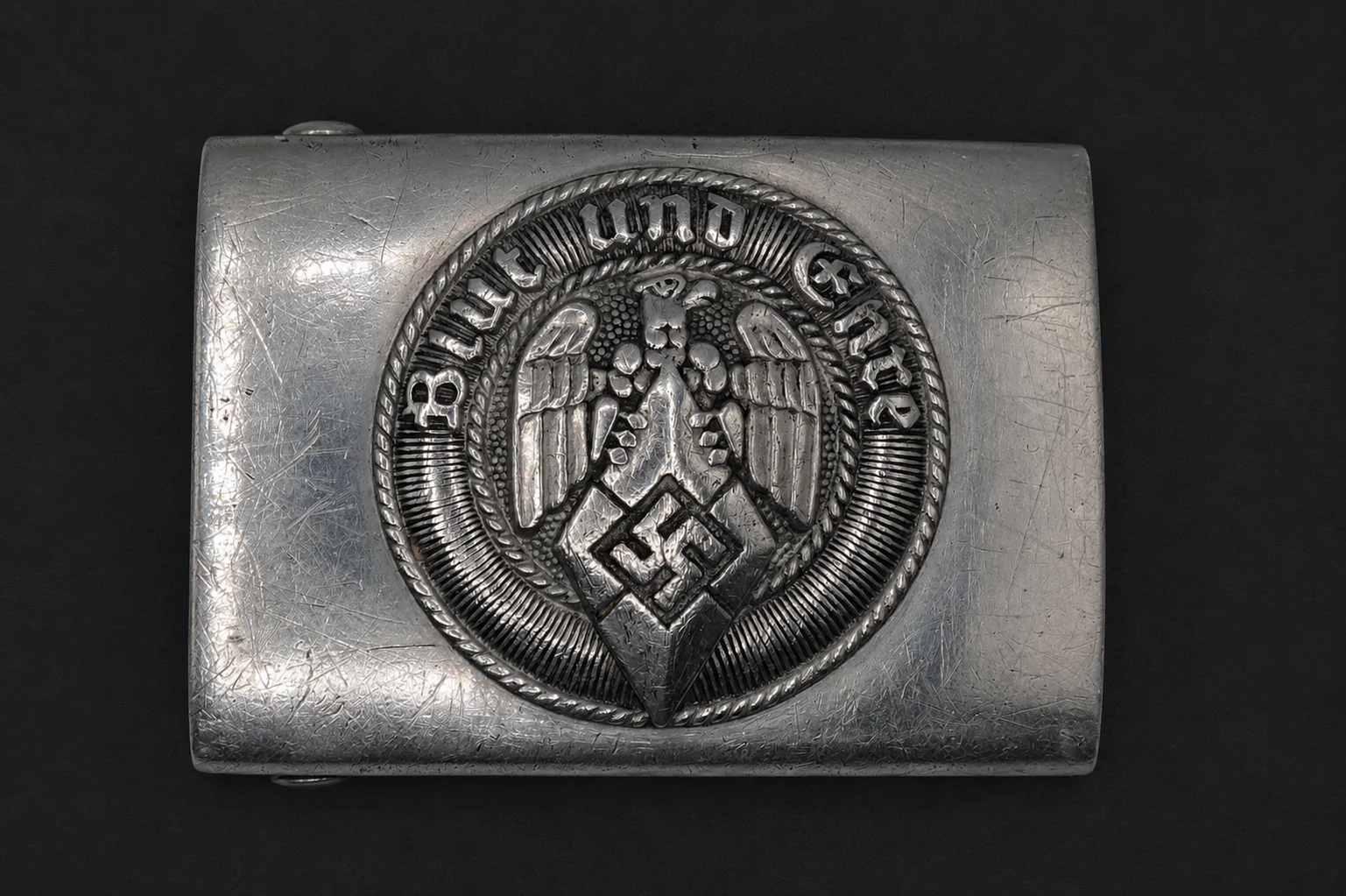 Hitlerjugend Aluminium Belt Buckle by Wilhelm Schröder & Co. (RZM M4/46) - Image 1