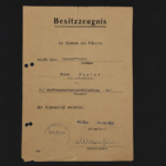 WWII Crimea Shield (Krimschild) Award Document – Unteroffizier, Kraftwagentransportabteilung 501 (1943)