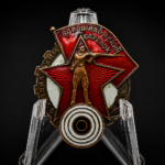 Soviet OSOAVIAKHIM "Voroshilov Sharpshooter" Badge – 1st Class Marksman Award – Numbered Screwback Example