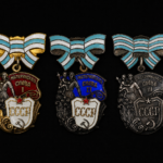 Complete Soviet Order of Maternal Glory Set – 1st, 2nd & 3rd Class – Numbered & Mint Marked USSR Awards