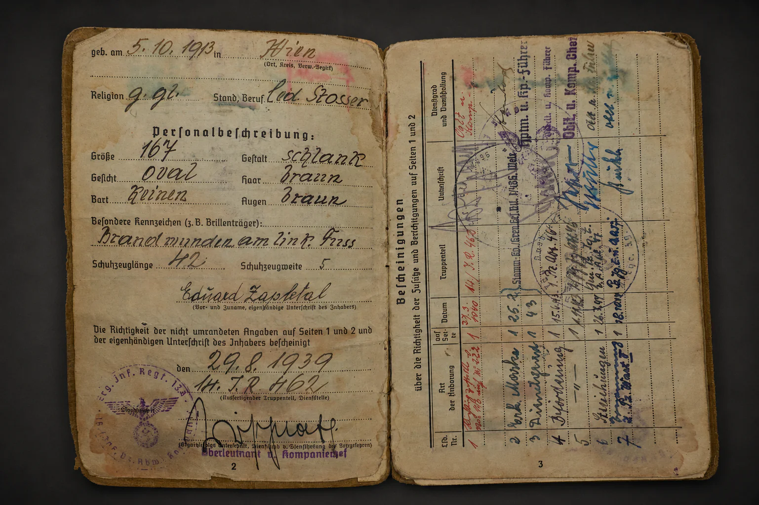 WH Soldbuch to Heeres-Panzerjäger-Abteilung 616 (Jagdpanther Unit) – Ostpreußen 1945 - Image 2