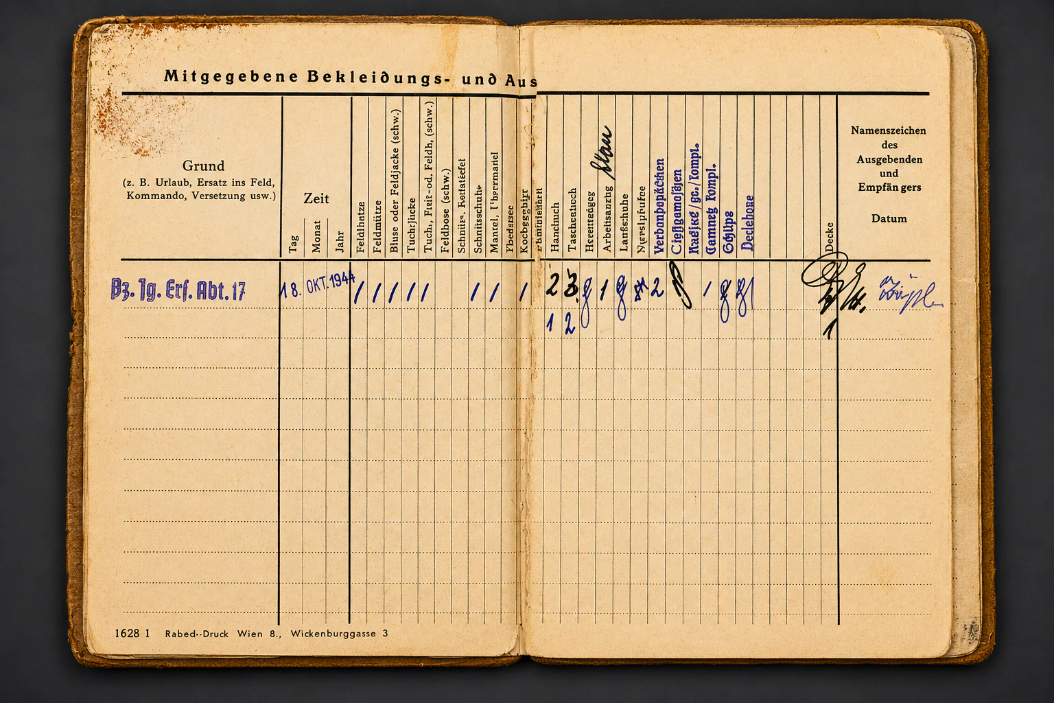 WH Soldbuch to Heeres-Panzerjäger-Abteilung 616 (Jagdpanther Unit) – Ostpreußen 1945 - Image 9