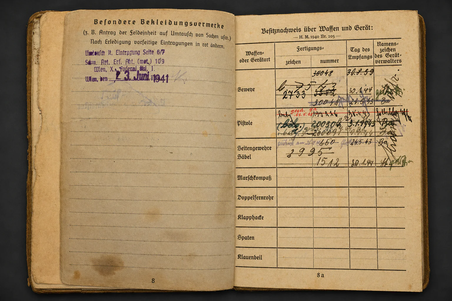 WH Soldbuch to Heeres-Panzerjäger-Abteilung 616 (Jagdpanther Unit) – Ostpreußen 1945 - Image 4