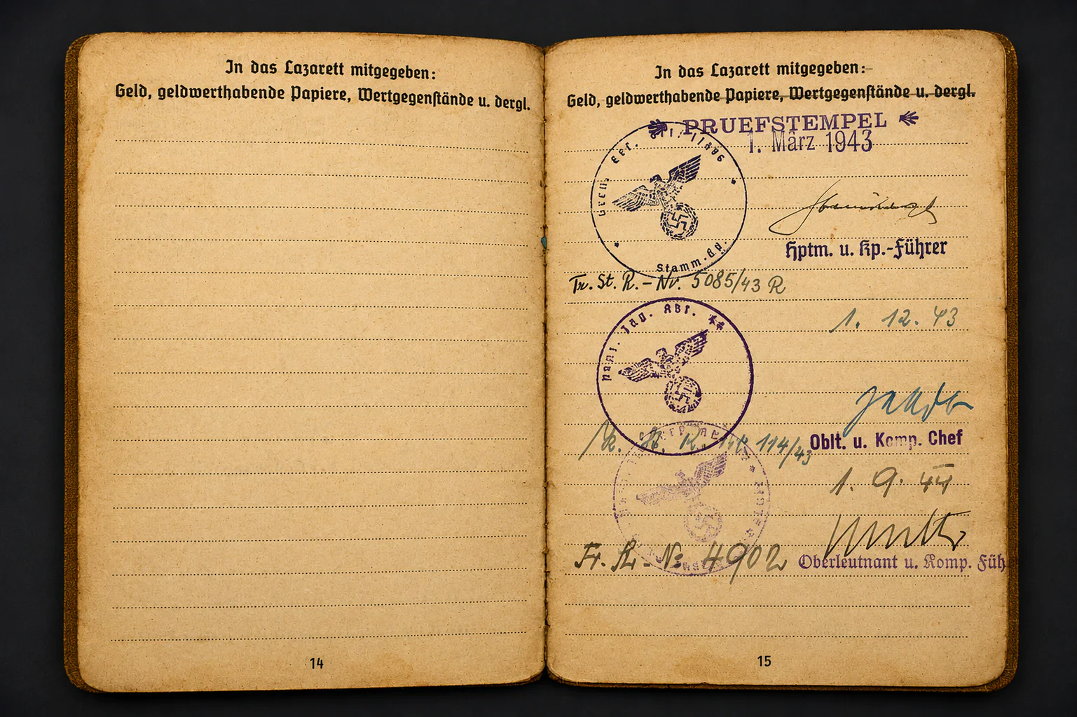 WH Soldbuch to Heeres-Panzerjäger-Abteilung 616 (Jagdpanther Unit) – Ostpreußen 1945 - Image 5