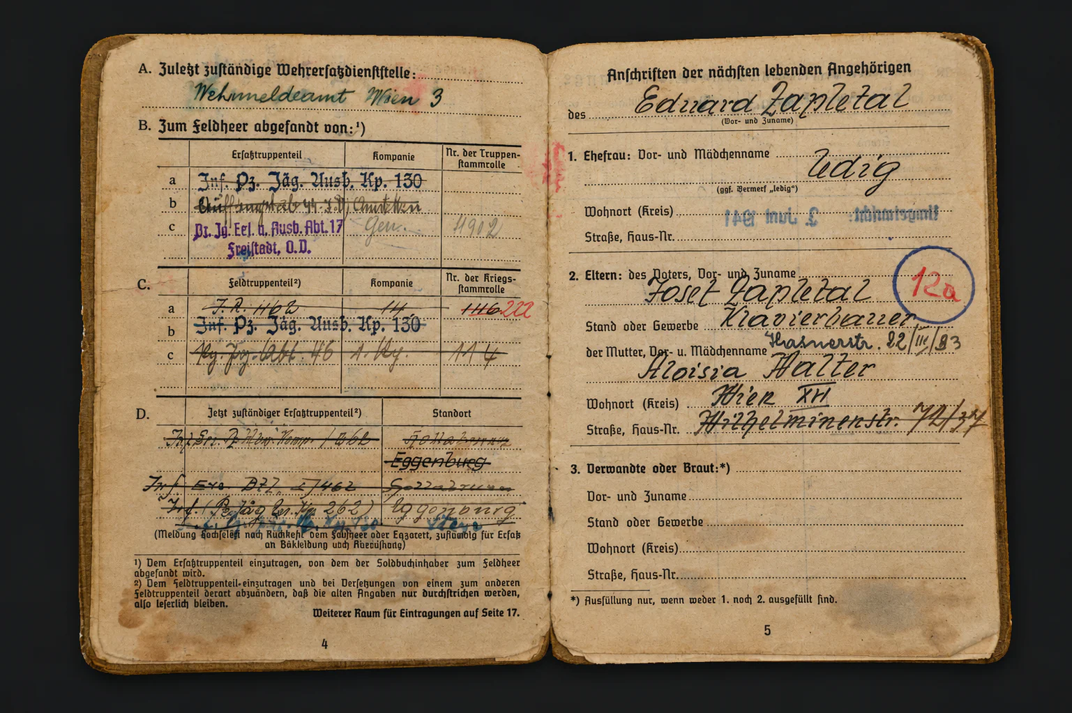 WH Soldbuch to Heeres-Panzerjäger-Abteilung 616 (Jagdpanther Unit) – Ostpreußen 1945 - Image 3