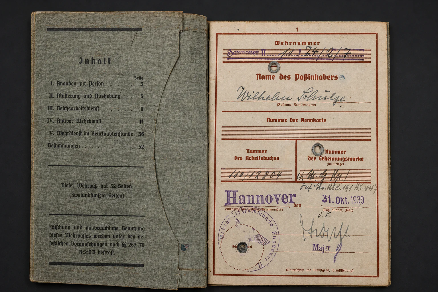 Wehrpass – Unteroffizier in Kraftfahr-Kp. 222 & Sturmgeschütz-Brigade 300 – KBA in Bronze in March 1945! - Image 2