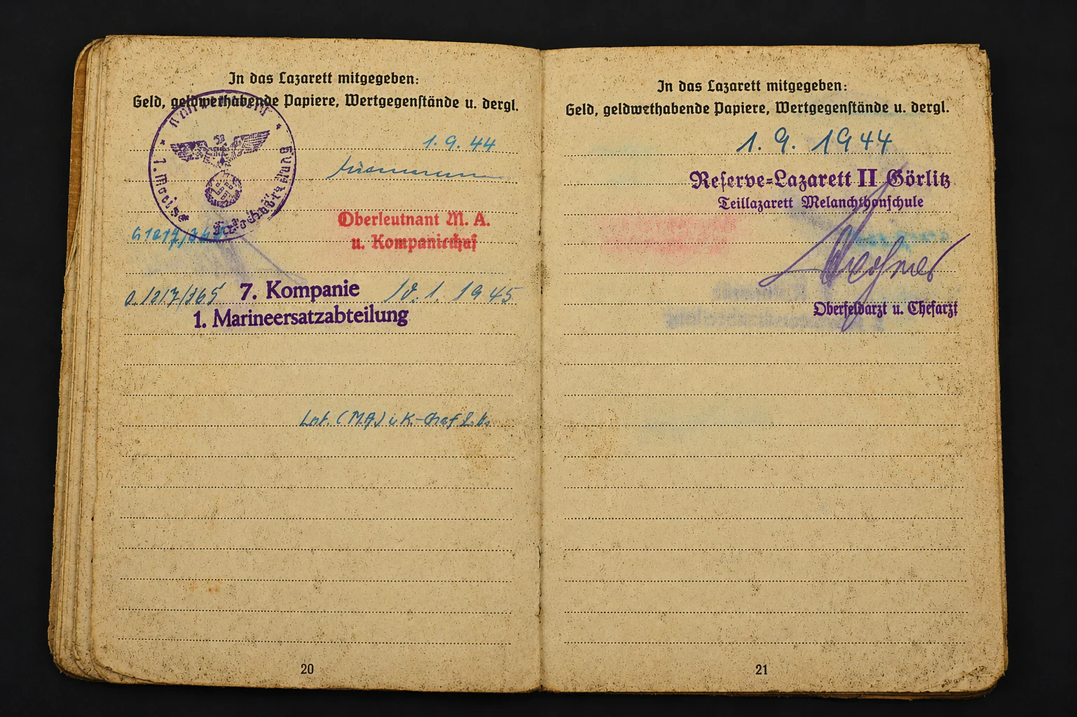 Kriegsmarine Soldbuch – Oberbootsmann – EK2, Wound Badge & Minesweeper Badge – Netzsperrflottille Nord (Norway) - Image 9
