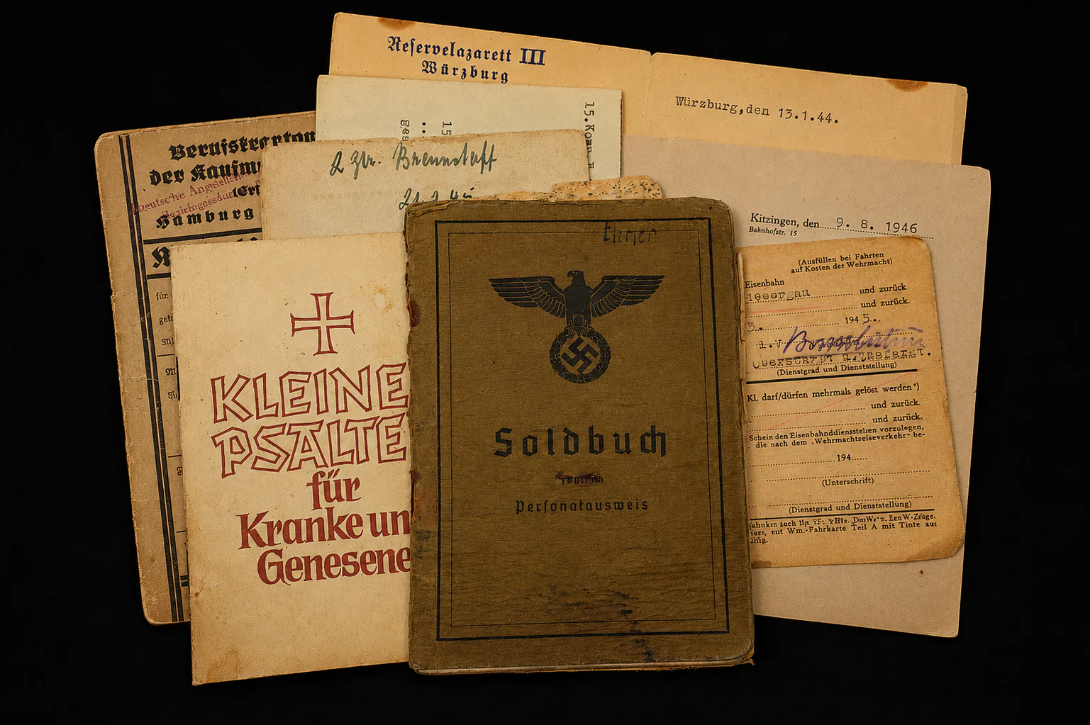 Image 5 jun 2026, 12_19_19 Soldbuch & Doc Grouping – Grenadier-Regiment 404 (246. Infanterie-Division) – 4 Awards (EK2, VWA, KVK2, WIO) - Image 1