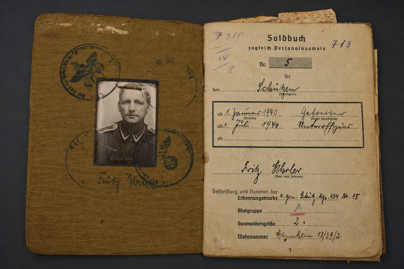 Soldbuch & Doc Grouping – Grenadier-Regiment 404 (246. Infanterie-Division) – 4 Awards (EK2, VWA, KVK2, WIO) - Image 2