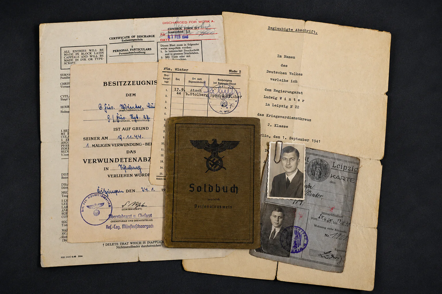 Image 5 jun 2026, 13_00_23 Soldbuch & Document Grouping – Füsilier-Regiment 27 (12. Volksgrenadier-Division) – Wounded in Hürtgenwald – Close Combat Day at Stolberg! - Image 1