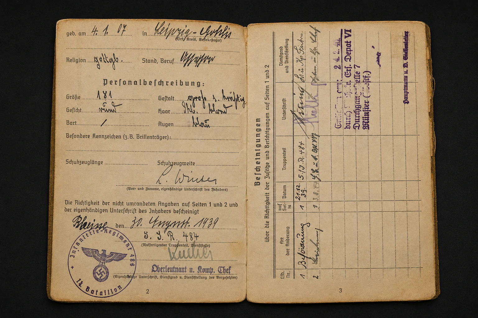Soldbuch & Document Grouping – Füsilier-Regiment 27 (12. Volksgrenadier-Division) – Wounded in Hürtgenwald – Close Combat Day at Stolberg! - Image 4