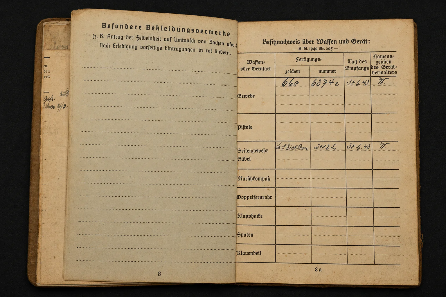 Soldbuch Obergefreiter – Nachschub-Bataillon 612 – Missing at Le Château-Charleville, August 1944 – Ostmedaille & KVK2 - Image 5