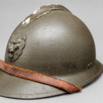 WWII Belgian M31 Adrian Helmet – May 1940 Campaign, Complete with Chinstrap