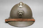 WWII Belgian M31 Adrian Helmet – May 1940 Campaign, Complete with Chinstrap