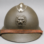 WWII Belgian M31 Adrian Helmet – May 1940 Campaign, Complete with Chinstrap