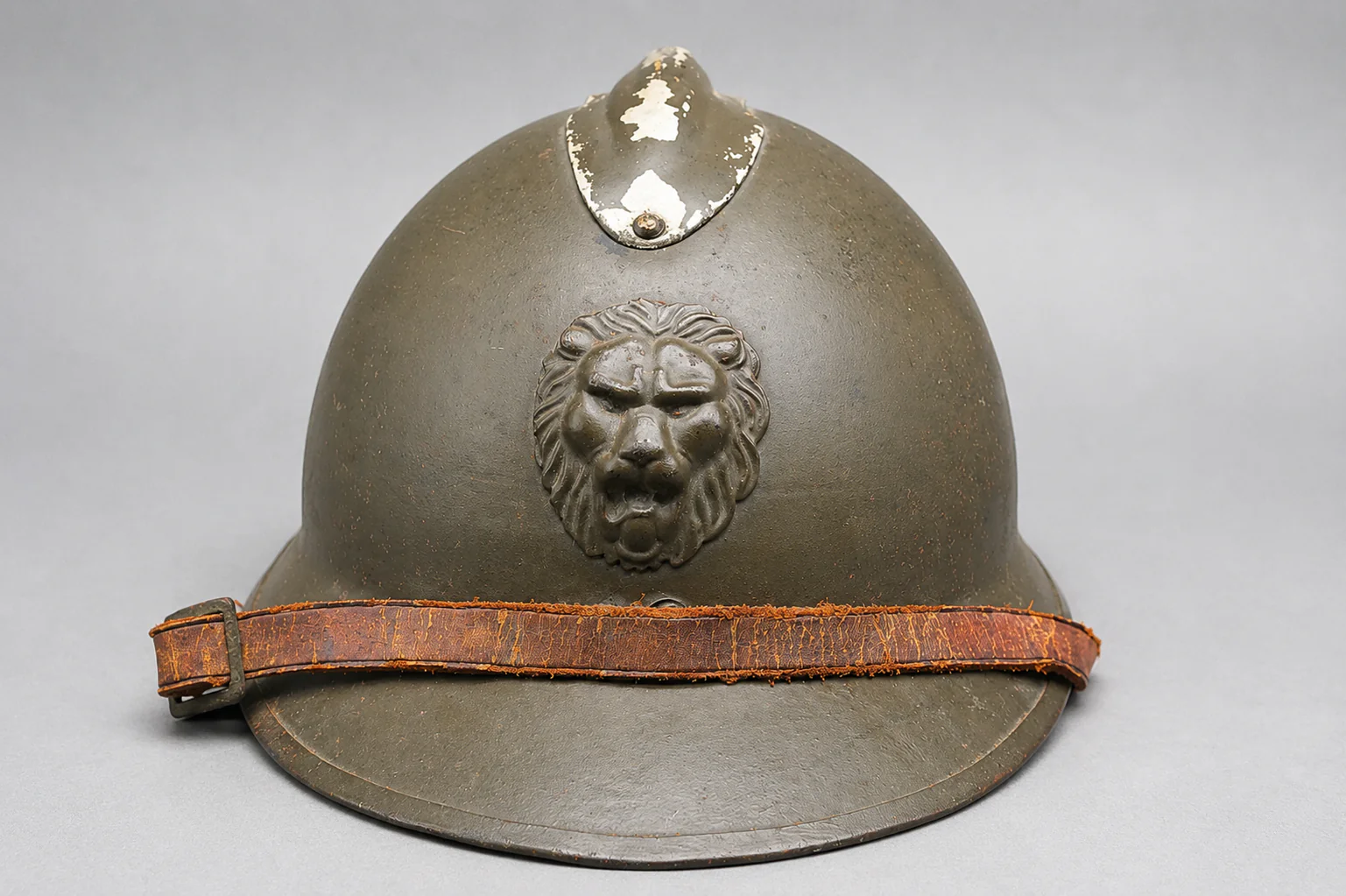 Image 7 jun 2026, 08_02_03 WWII Belgian M31 Adrian Helmet – May 1940 Campaign, Complete with Chinstrap - Image 1