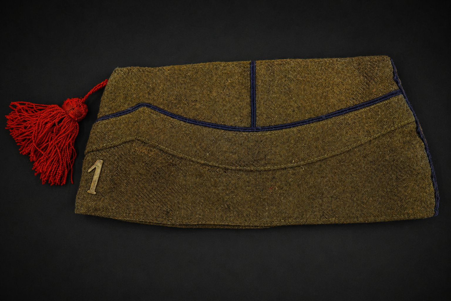 Image 8 jun 2026, 12_50_01 Original Belgian Army Bonnet de Police (Kwartiermuts) – 1ste Linie Regiment – WWII Period - Image 1