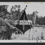 Rare Original Signed Léon Degrelle Photograph – Walloon Legion Oath Ceremony – Dedicated to José Dohet, Brother of KIA Adjudant Camille Dohet (1941)