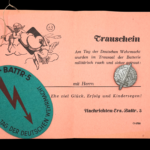 WWII German "Tag der Wehrmacht" Set - Certificate + Badge & Tag – Nachrichten-Ersatz-Batterie 5