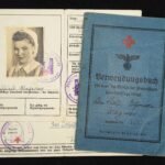DRK Schwesternhelferin Verwendungsbuch & Ausweis - Reserve-Lazarett Detmold