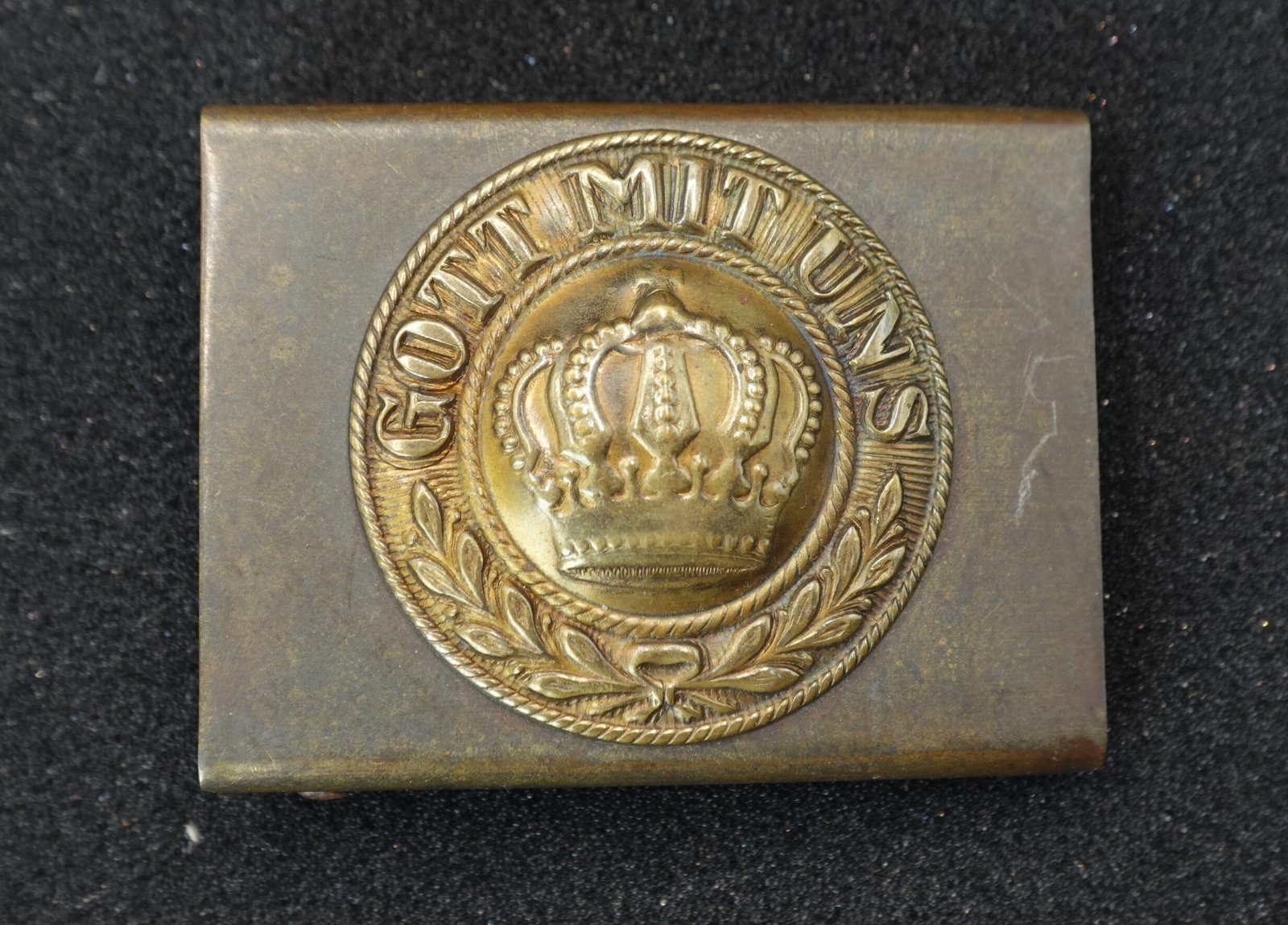 DSC01601 WWI Imperial German (Prussian) "GOTT MIT UNS" Enlisted Belt Buckle – M1895 Pattern - Image 1