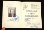Luftschutz-Dienstbuch to LSW-Helferin – Hamburg / Allenstein – Awarded Kriegsverdienstmedaille (!)
