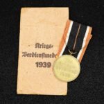 War Merit Medal 1939 (Kriegsverdienstmedaille) + Pouch – Robert Hauschild, Pforzheim