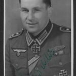 Studioportrait of Josef Schneider – Infanterie-Regiment 521 (296. Infanterie-Division) - Wartime Signed!